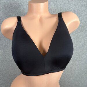 Soma 36D Vanishing 360 Wireless Bra Black Adjustable Smooth Comfort Back Closure